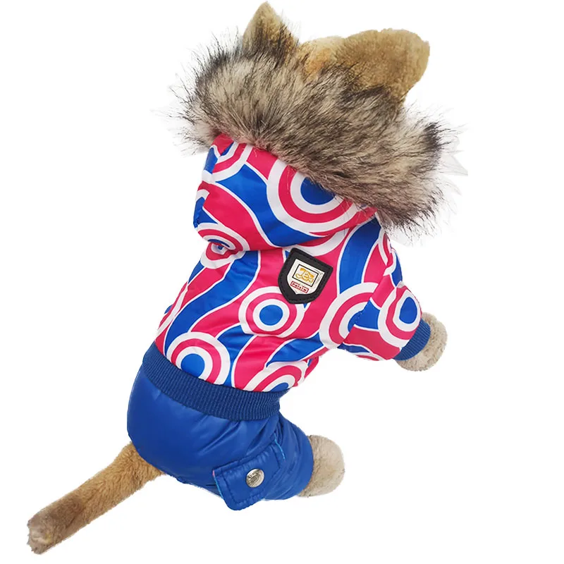 Новое поступление, популярная теплая зимняя плотная одежда для собак кошек, щенков, собак, пальто, куртки с симфоническим узором от S-XL