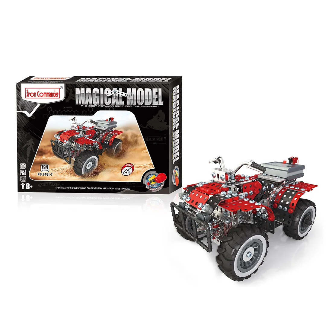 

Surwish Beach Motorcycle Metal Assembly Building Blocks DIY Steam Stem Toy Construction Engineering Kits