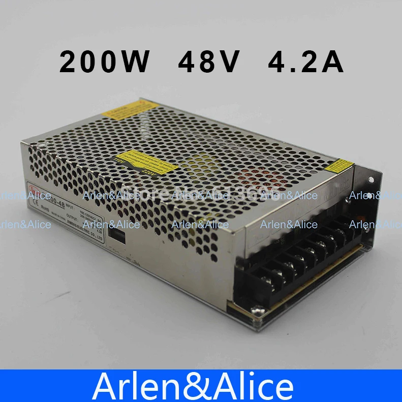 200W 48V 4.2A импульсный источник питания с одним выходом для Светодиодные полосы света переменного тока постоянного тока