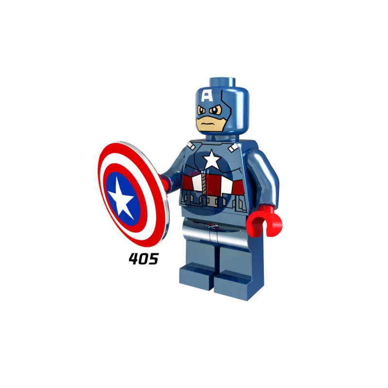 

Single Sale Super Heroes Star Wars 405 Captain America Mini Building Blocks Figure Bricks Toy kid gift Compatible Legoed Ninjaed