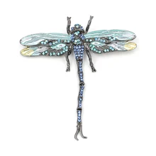 

2017 Fashion Jewelry For Women Animal & Insect Crystal Brooch Accessories Vintage Crystal Dragonfly Brooches Wholesale O2202-1