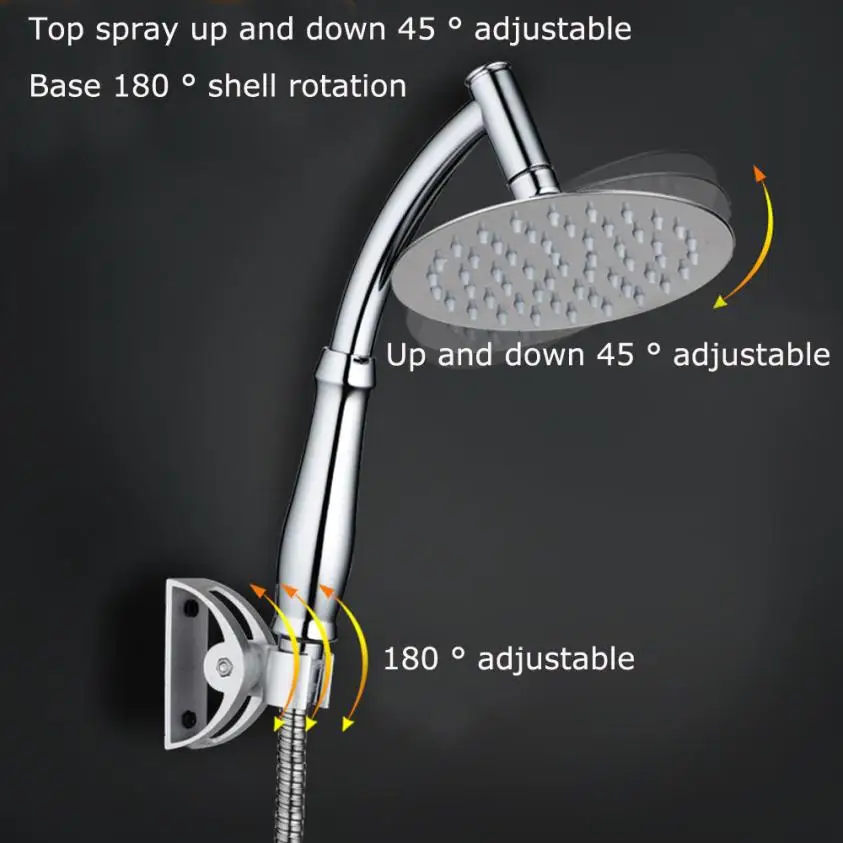 6 дюймов 360 градусов вращающаяся Большая душевая головка для ванной из нержавеющей стали распыление дождя топ домашний кран для душа для ванной A17
