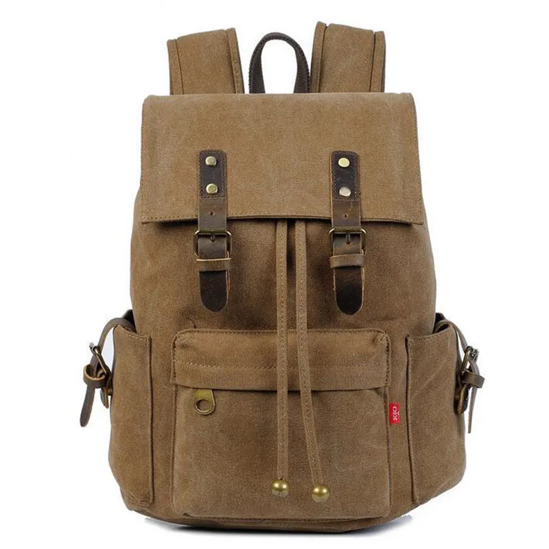 

Yirenfang 2019 Canvas Big Designer Laptop Backpack Men Mochila Mujer Shoulder School Bags Teenagers Crazy Horse Leather Backpack