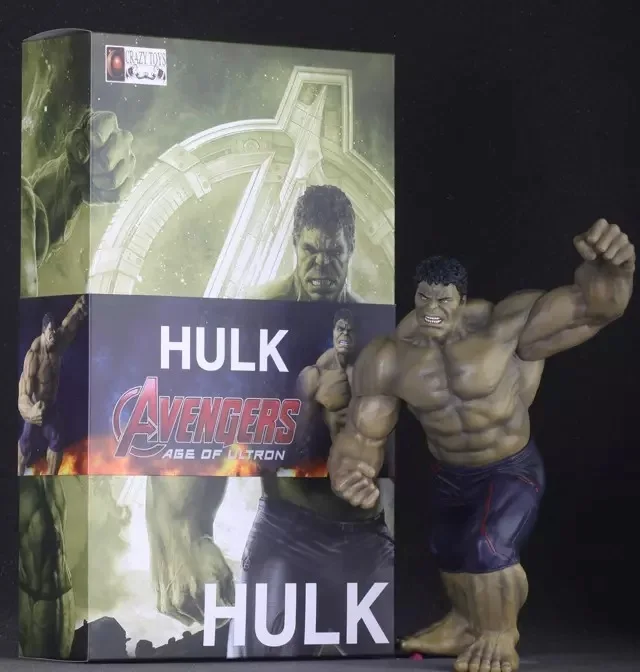 

XINDUPLAN Marvel Shield America Anime Avengers Hulk Figma Green Bruce Banner Action Figure Toys 40cm PVC Kids Collect Model 0231