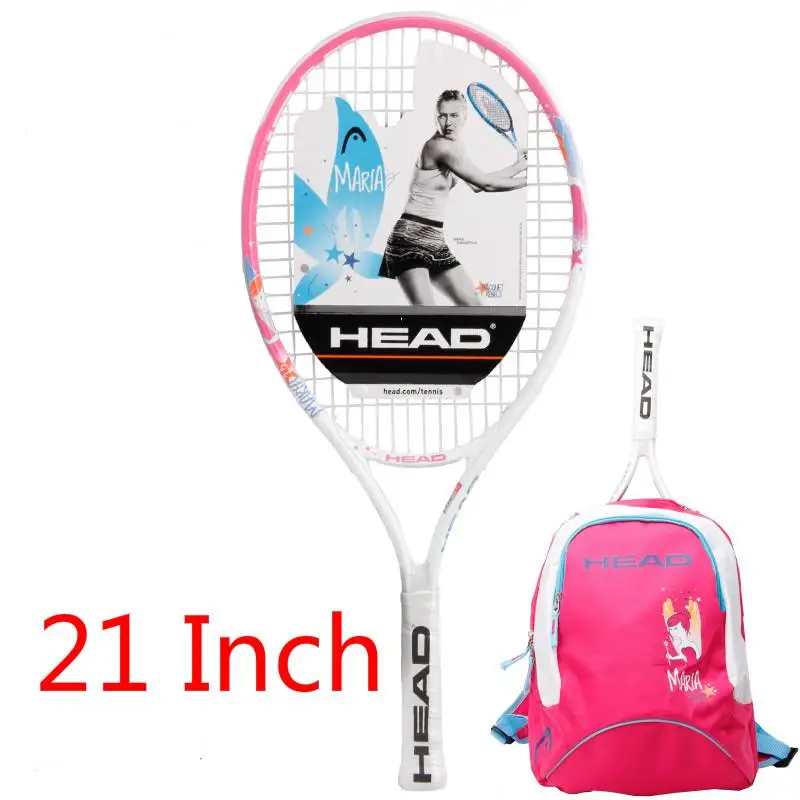 Горячие головы Junior углеродного волокна Теннисная ракетка для детей Молодежные Детские тренировочные ракетки с сумкой 21/23/25 дюймов ракетка для тенниса - Цвет: 10