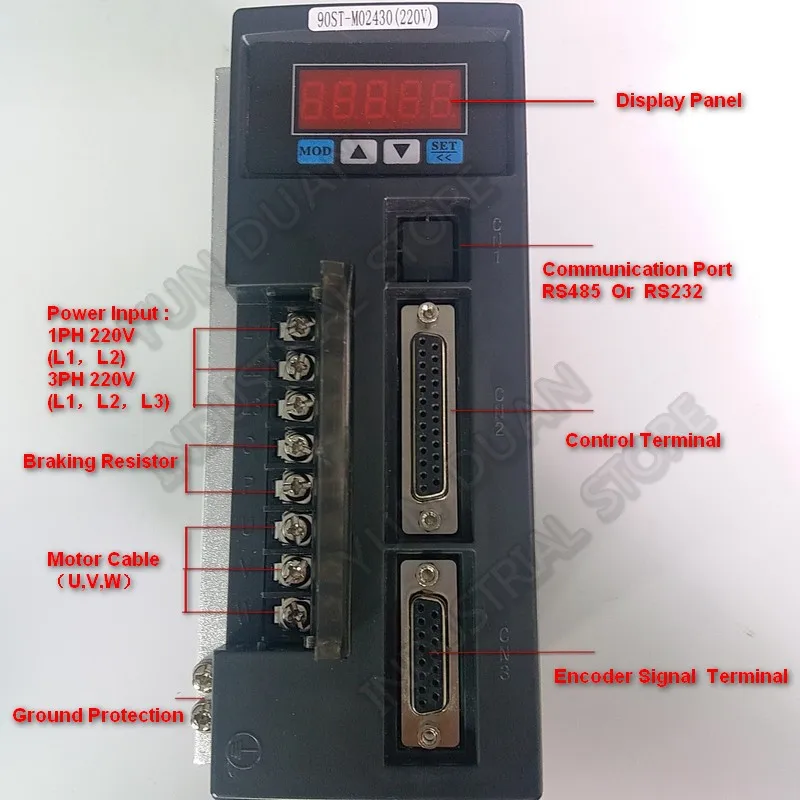 2.3KW 15NM NEMA52 130 мм фланцем по той же цене 220 V 1500R/мин AC комплекты сервоприводов с удерживающий тормоз CNC постоянный крутящий момент MODbus RS485 RS232