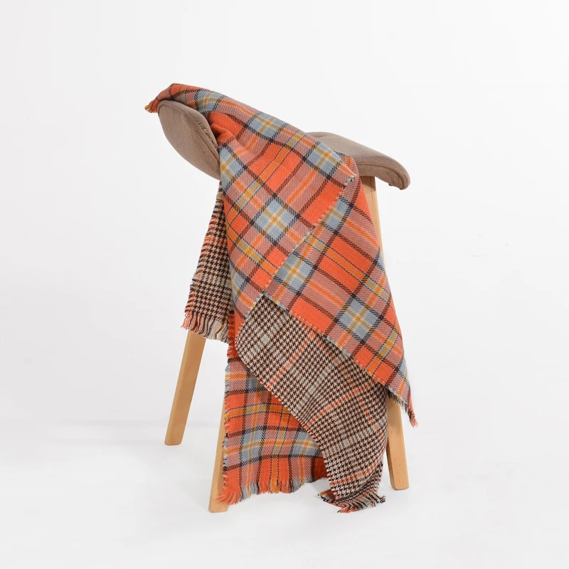 Buy Luxury Brand Cashmere Winter Scarf Women Plaid