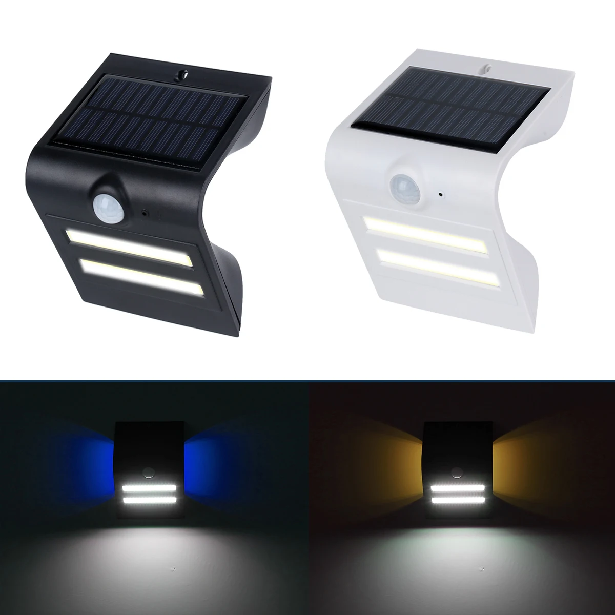Умный светодиодный солнечный Индуктивный настенный светильник COB светодиодный водонепроницаемый PIR датчик настенный светильник