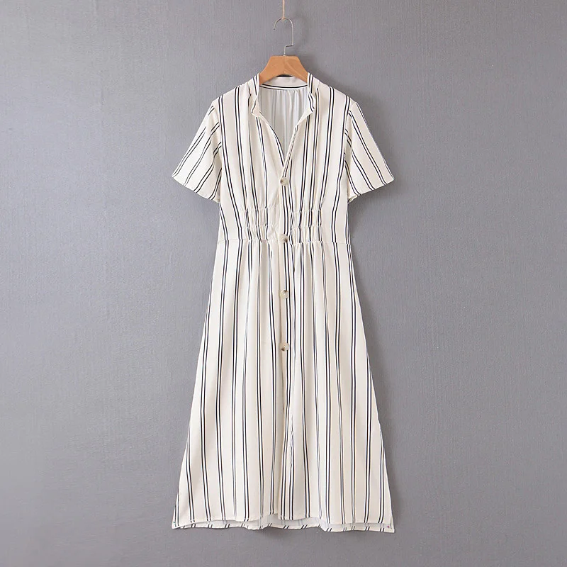 

2019 Summer Beach Women Maxi Dress Vintage Striped Ladies Elegant Long Dresses Girls High Waist Long Dress Vestidos feminine