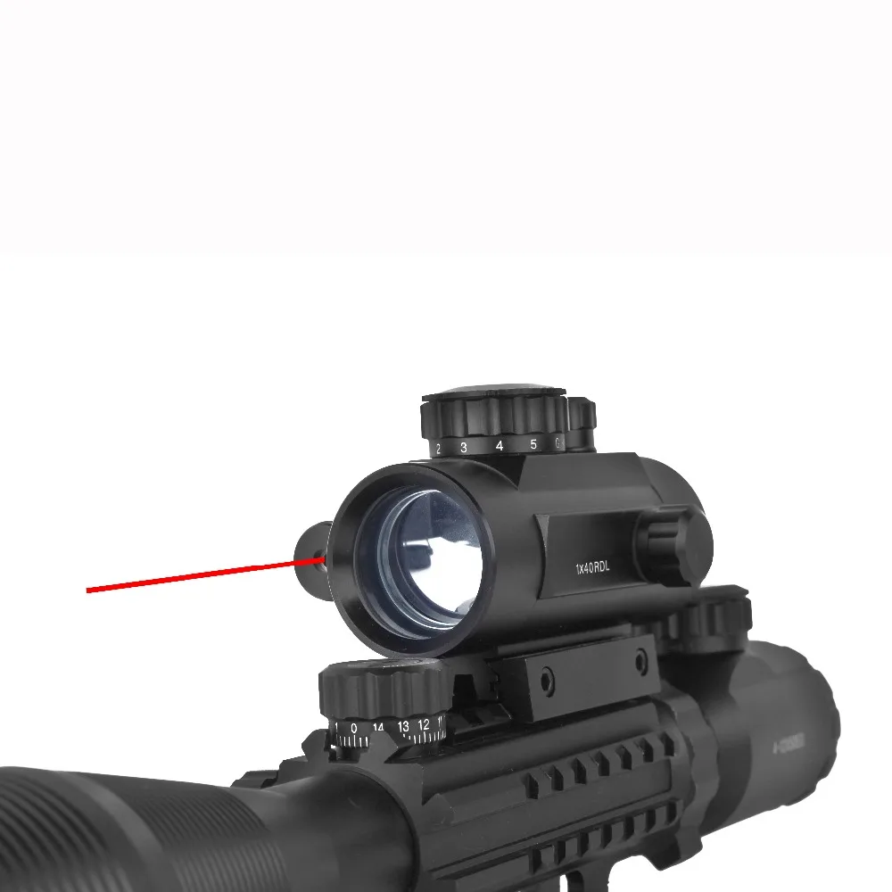 Охотничий прицел 4-12x50EG Tratical Riflescope с 1x40 Red Dot лазерный оптический прицел компактный 3 в 1 комбинированный снайперский Коллиматорный прицел