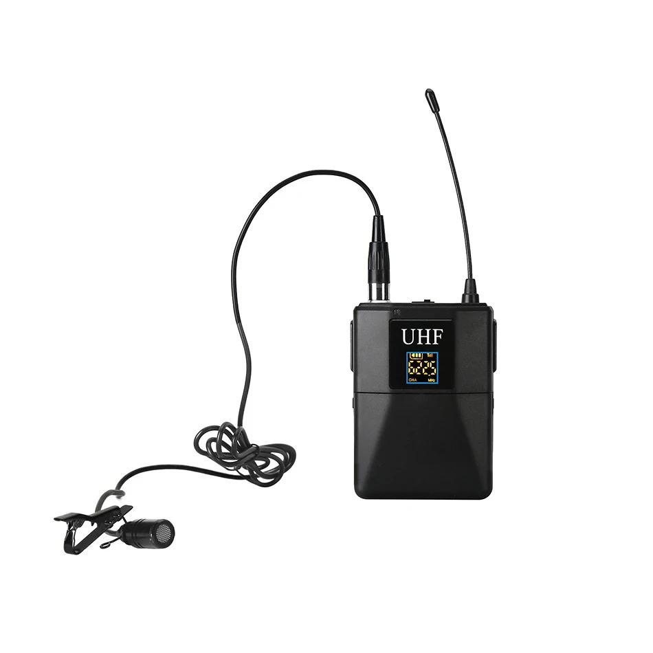 KEXU Профессиональный UHF беспроводной микрофон система петличный с отворотом
