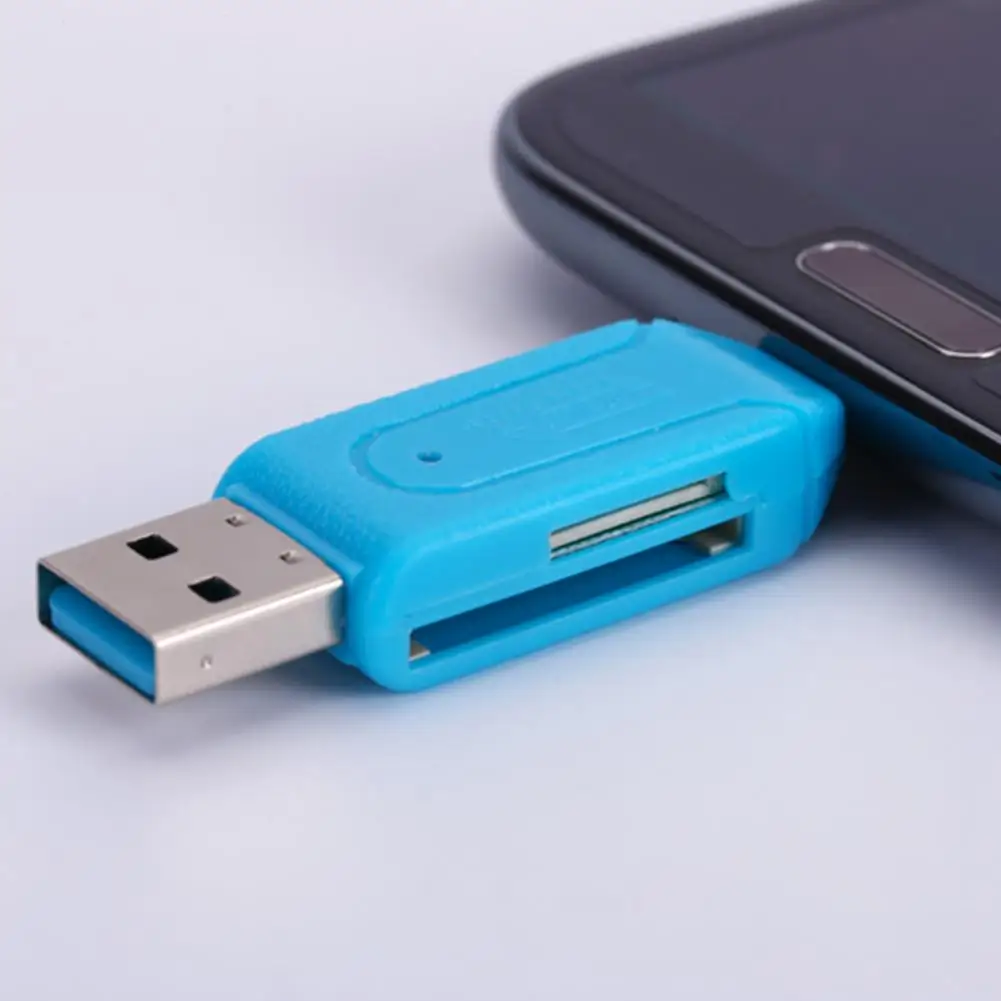5 цветов 2 в 1 USB OTG кардридер Универсальный Micro TF / SD телефонный расширительный