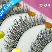 Dhl 200 набор 10 пар/уп. натуральные черные длинные разреженные пересекающиеся накладные ресницы для макияжа