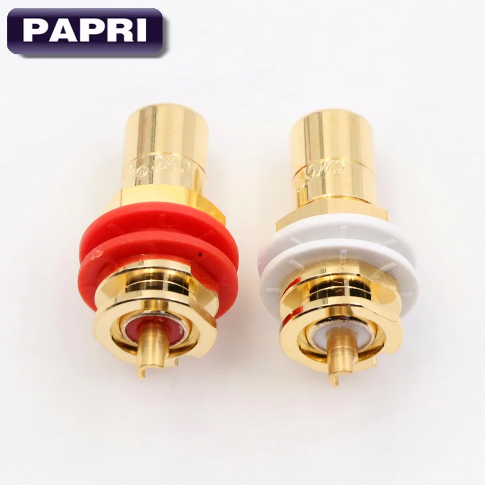 10 пар в комплекте Из бескислородной меди разъем CMC 816 WU 24K позолоченный RCA для CD