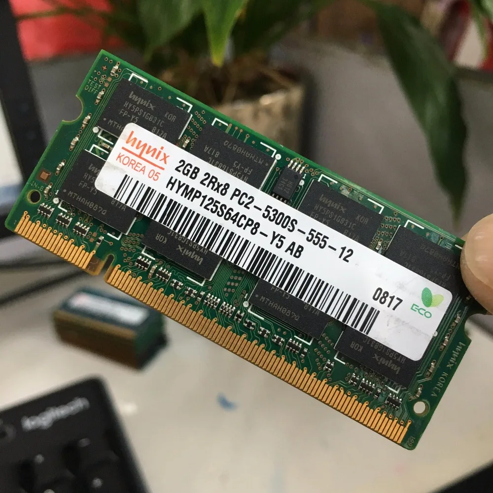 Hynix. Чипсет ноутбука Тетрадь 1 ГБ 2 ГБ 1 г 2 г PC2 ddr2 5300 S 6400 S 667 800 667 мГц 800 мГц ECC память для лаптоа, ноутбока Оперативная память