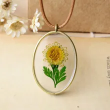 Flyleaf – colliers et pendentifs longs en fleurs de tournesol naturelles pour femmes, bijoux de Style rétro, faits à la main, originaux