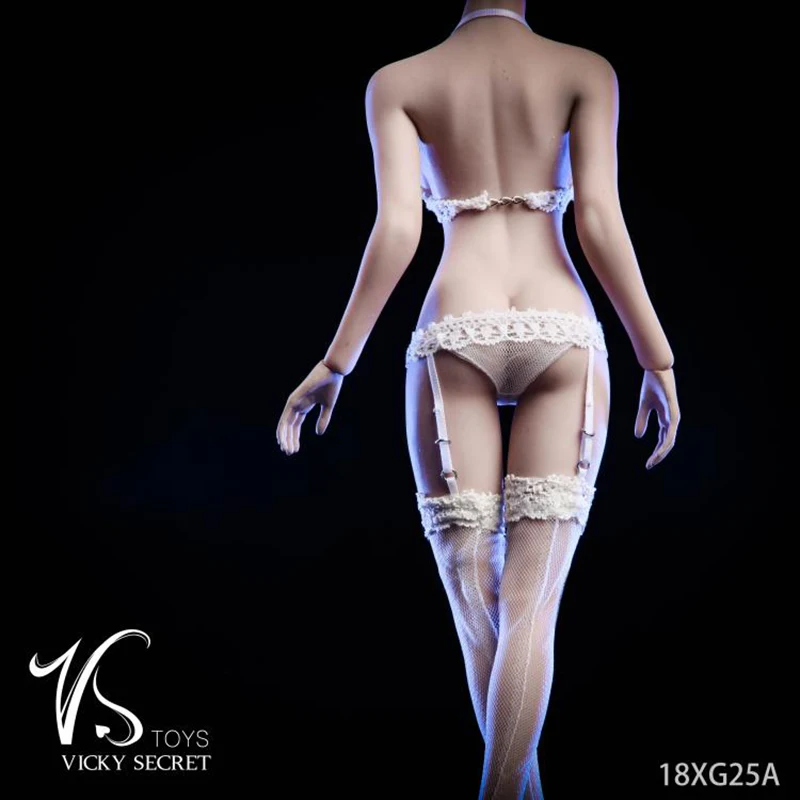 VSTOYS 18XG25 1/6 женские фигурки кружевные чулки на бретельках комплект нижнего белья