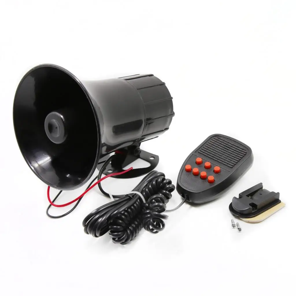 

Horn Sound Motorcycle Car Alarm 7 Tone Siren 12V 100W Band High Power loudspeaker Alarm Talking Firemen Truck Speakers
