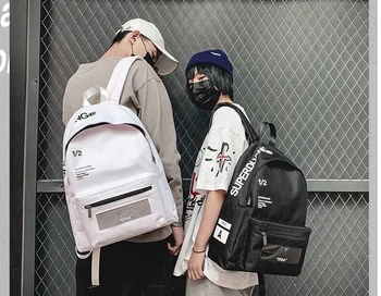 

2019 New Tide Men Harajuku Backpack Hip Hop Large Capacity Unisex Street Couple Bag Teenager Durable Cloth Bags Mochila D880