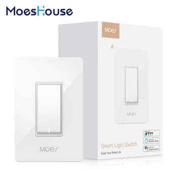 

US WiFi Smart Light Switch Control by Smart Life/Tuya APP Works with Alexa Google Home for Voice Control No Hub Required