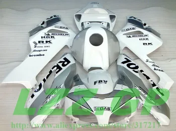 

CBR1000 04 05 Fairings for HONDA CBR1000RR 04 05 CBR1000 2004 2005 CBR 1000RR 04 05 fairing Parts REPSOL silver white #H3FF77