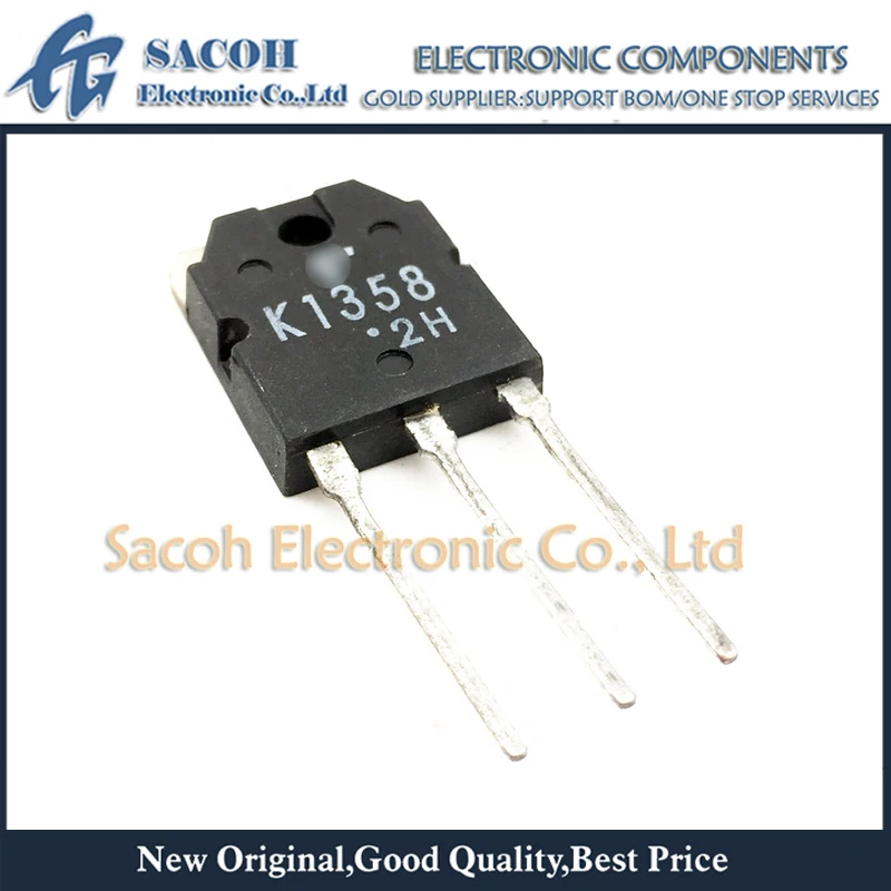 

New Original 10PCS/Lot 2SK1358 K1358 TO-3P 9A 900V N Channel MOSFET Field-effect Transistor Consumer Electronics Components Kit