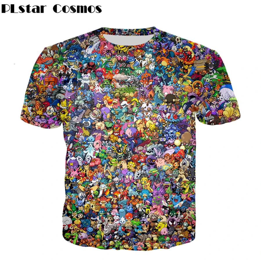 PLstar Cosmos, новейший дизайн, Покемон го, мужская и женская футболка, модная брендовая одежда, Пикачу, 3d принт, футболка, летние повседневные топы