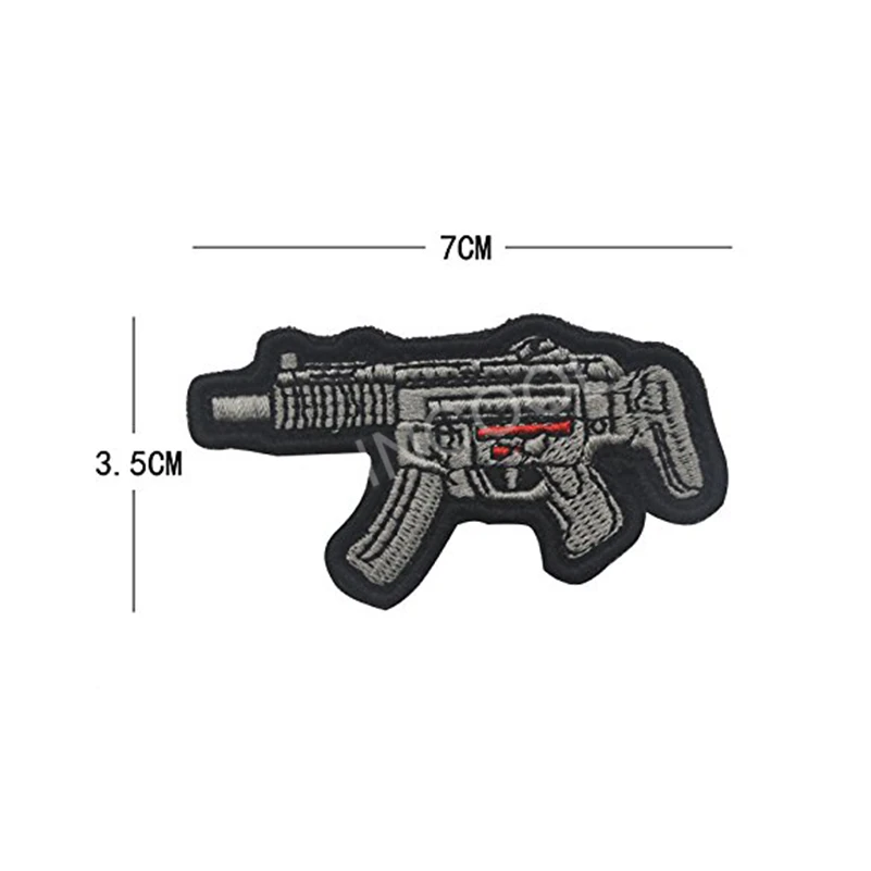 3D нашивка с вышивкой в виде мультяшного пистолета снайперская Военная Боевая нашивка тактическая эмблема значки аппликации боевые вышитые нашивки