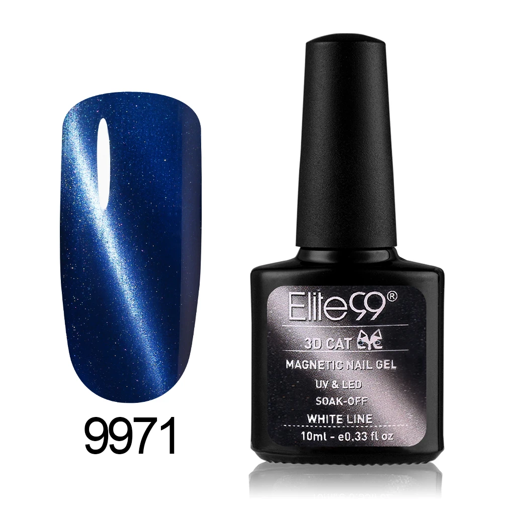 Elite99 3D магнитный гель кошачий глаз гель лак Серебряная линия лак для ногтей синий базовый цвет эмаль 58 цветов 10 мл - Цвет: 9971