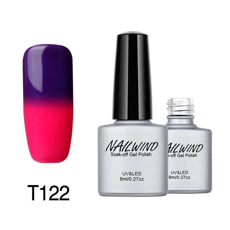 122 Nailwind 8 мл Температура ногтей изменения Цвет Хамелеон УФ Карамельный Цвет гель Лаки для ногтей Длительный soak off Lucky гель-лаки - Цвет: 122