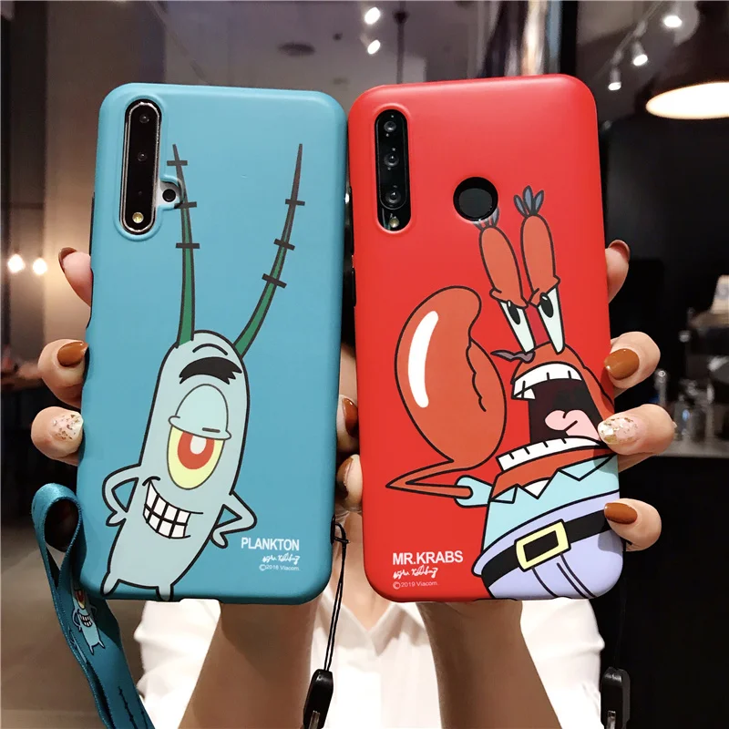Nova 5 pro 5i мультяшный Милый мистер крабс мягкий чехол для телефона huawei honor 20 P30 P20 mate20