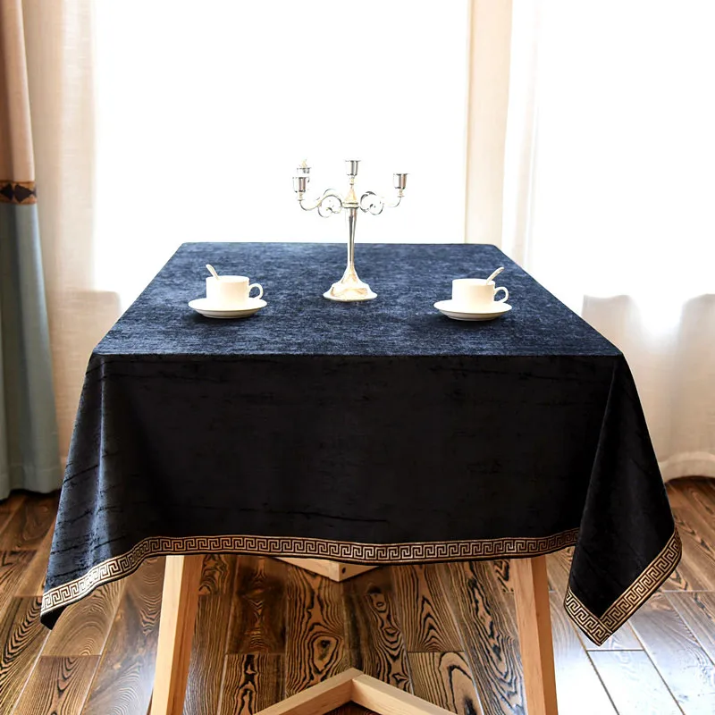 Striped Dining Table Cloth Simple European style high-end luxury rectangular conference tablecloths