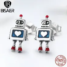 BISAER хит продаж серьги гвоздики из стерлингового серебра 925 пробы