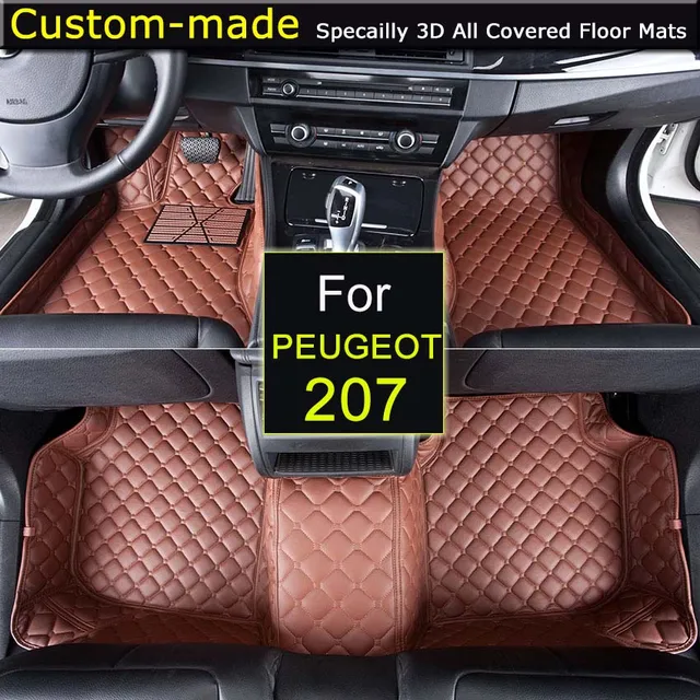 For Peugeot 207 Car Floor Mats Customized Foot Rugs 3D Auto Carpets