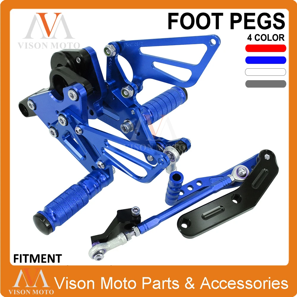 Motorcycle Aluminum Double Stainless Steel Billet Adjustable Rearset Foot Pegs Pedal For Yamaha MT-09 FZ-09 TRACER FJ-09 XSR900 Motorcycle Aluminum Double Stainless Steel Billet Adjustable Rearset Foot Pegs Pedal For Yamaha MT-09 FZ-09 TRACER FJ-09 XSR900