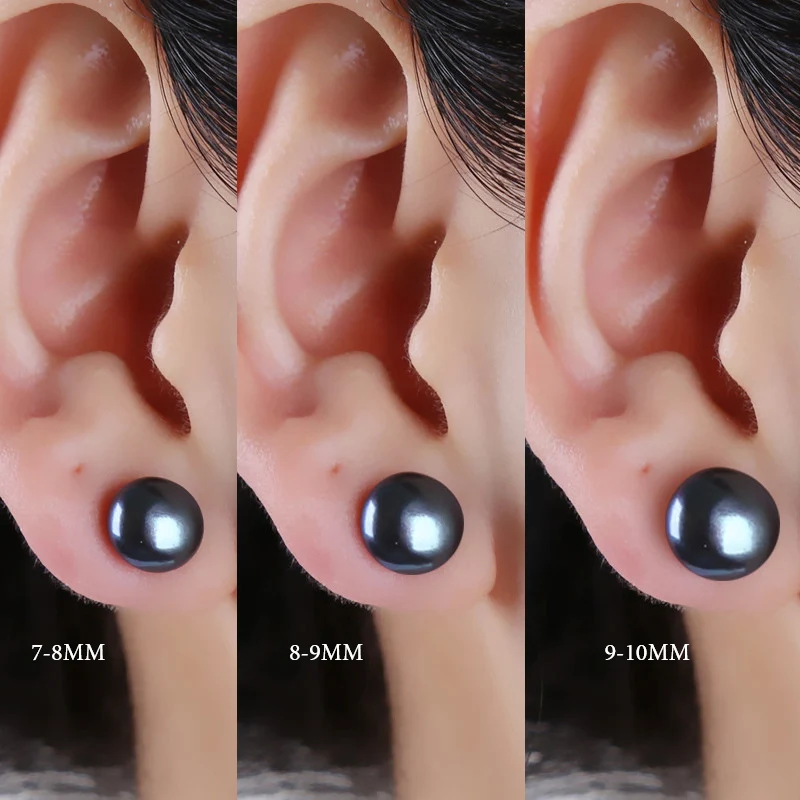 Серьги гвоздики из серебра 925 пробы с пресноводным жемчугом [XF800]|stud earrings|wedding stud