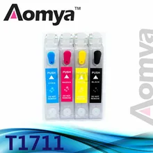 Aomya T1711-T1714 T1711 Refillable патрон чернил для принтера Epson XP-103 XP-203 XP-207 XP-303 XP-306 XP-33 XP-406 XP-413 XP313 принтер