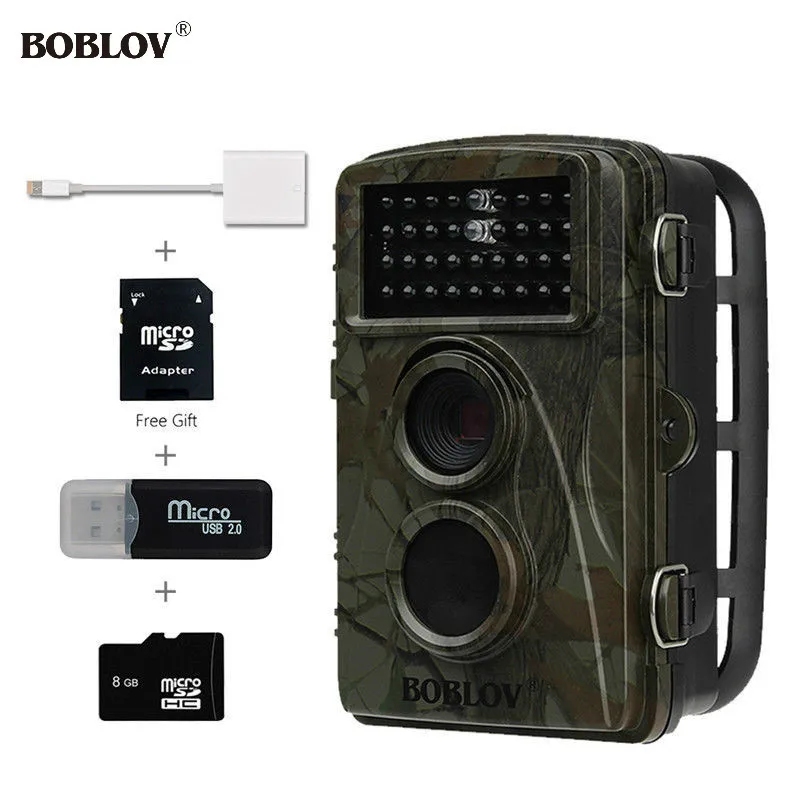 BOBLOV 8GB 12MP Hunting Camera PIR Motion Activated Cam Trail Scouting