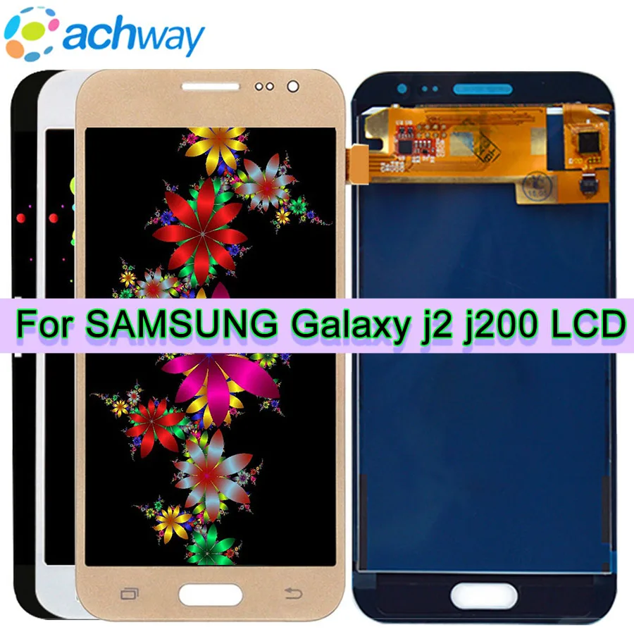 TFT  AMOLED LCD 5.0For Samsung Galaxy J2 J200 LCD J200F J200H J200Y LCD Display Touch Screen Digitizer Display Monitor Assembly