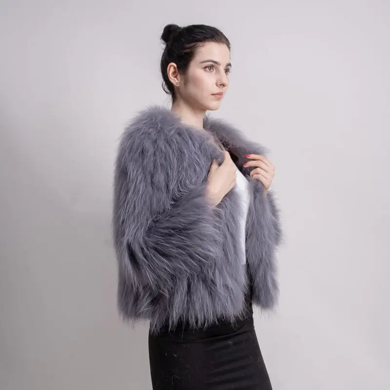 2018 Qiuchen Fourrure Mode Gray Pj1814 De Arrivée black blue beige cameo khaki pink Raton Réel Gratuite Filles Manteau Livraison Court Veste Tricoté Nouvelle Laveur Femmes 88f5wrqn