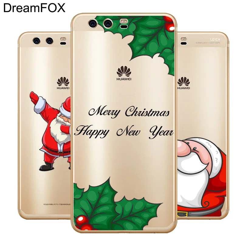 DREAMFOX L509 Christmas Tree Soft TPU Silicone Case Cover For Huawei P8 P9 P10 Lite Plus 2017 Honor 8 Pro 9 6X |