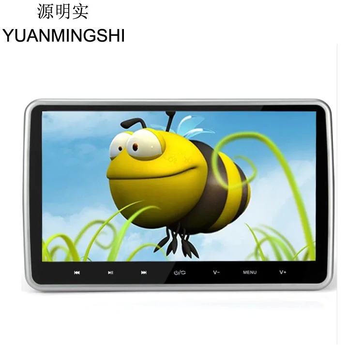 Cheap YUANMINGSHI 2pcs 10.1 Inch HDMI Monitors HD Digital LCD Touch Screen Car Headrest Monitor Car Audio Player FM Car DVD Player 2