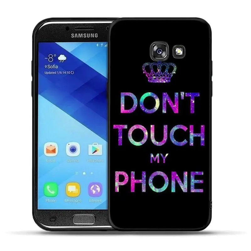 Простая одежда с надписями и надписью «Don't Touch My чехол для Samsung Galaxy A7 A5 A3 A8 A6 плюс A9 чехол для телефона A50 A30 A20 чехол Coque - Цвет: H1300