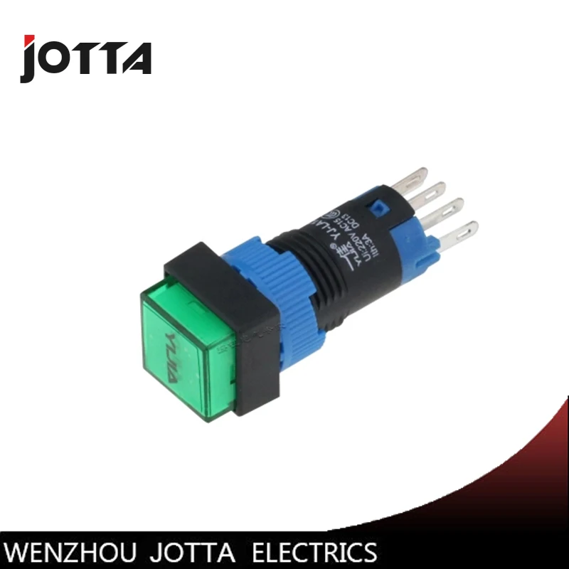 

LA12-11DNZS/F square illuminated maintained push button switch