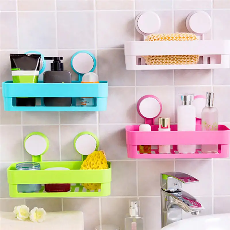 Plastic Bathroom Corner Storage Rack Shelf Wall Mounted Organizer