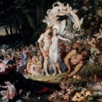 Oberon & Titania: Midsummer Night's Dream  Joseph Noel Paton (1821-1900 British) Poster Print (18 x 24)