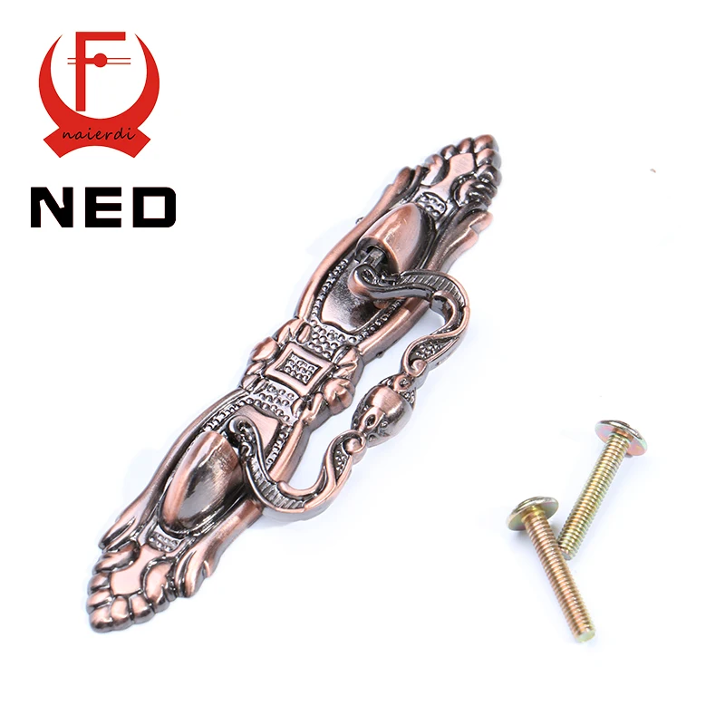 

NED-RB8032 Red Bronze Vintage Handle Kitchen Cabinet Knobs 11x2cm Cupboard Home Handles Wardrobe Drawer Pulls Furniture Hardware