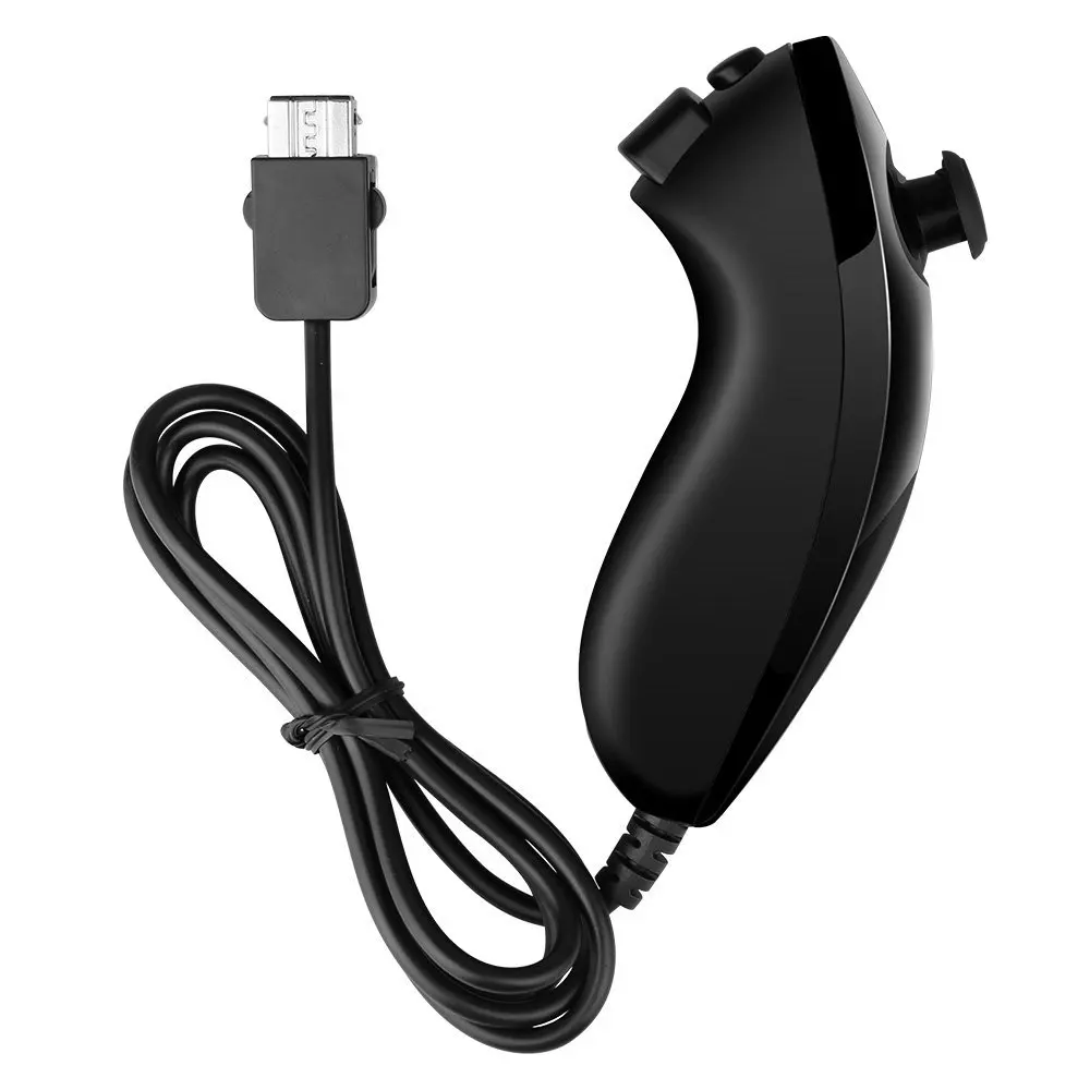 5 цветов цвет NUNCHUCK NUNCHUK Пульт дистанционного управления для NINTENDO wii черный nunchunk пульт дистанционного управления usb порт - Цвет: Черный