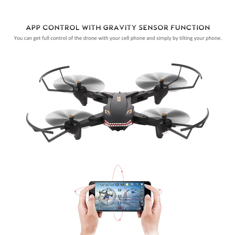 VISUO XS809S 0.3MP 2MP Wide Angle Camera Wifi FPV Foldable Drone One Key Return Altitude Hold G-sensor Quadcopter RC Helicopter (13)