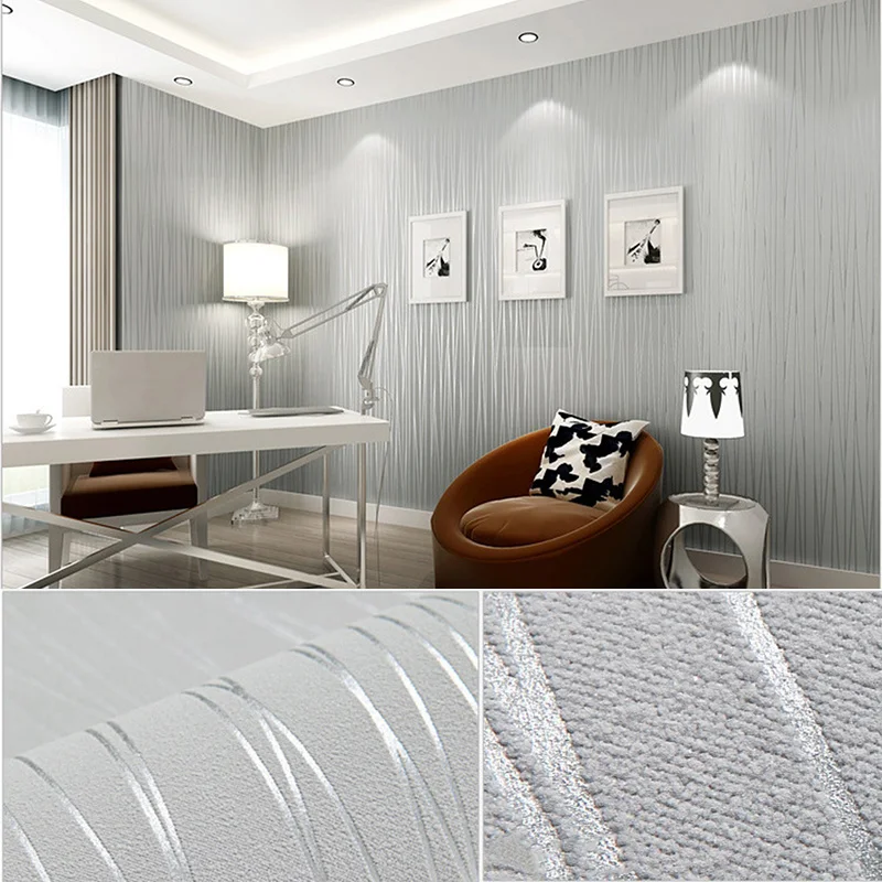 One Piece New Self-sticking Stickers Modern non-woven Wall wallpaper Classic wallpaper roll grey wallcovering Home Wall Stickers